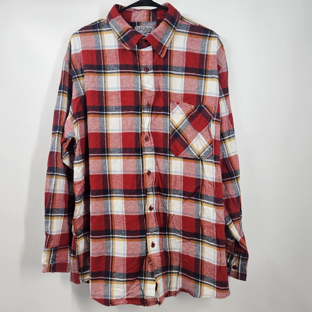 Gallaxy by HarviC‎ Mens Flannel Long Sleeve Shirt Size XL